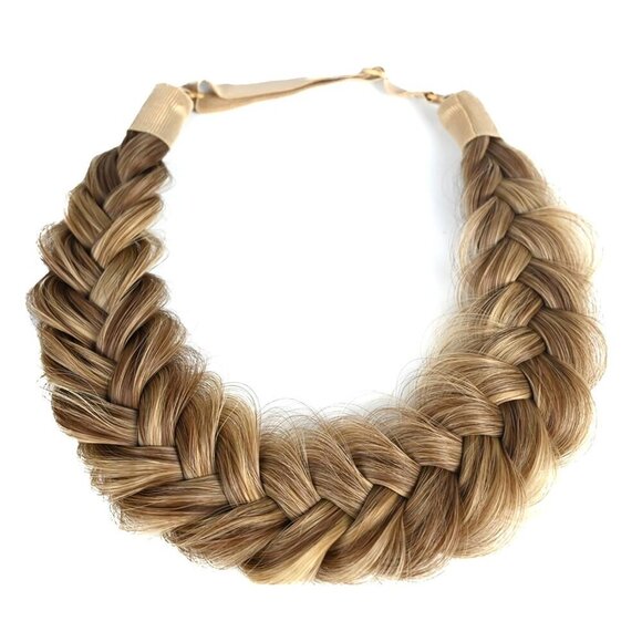 Braided Headband Synthetic Large Width Boho Hair Accessory for Women Girl